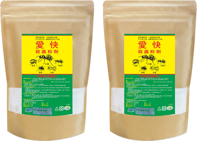 澄朗 愛快 殺蟲粉劑, 1kg, 2包