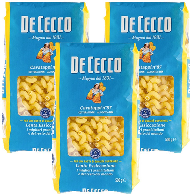 DE CECCO 得科 螺旋麵 卡瓦塔, 3個, 500g