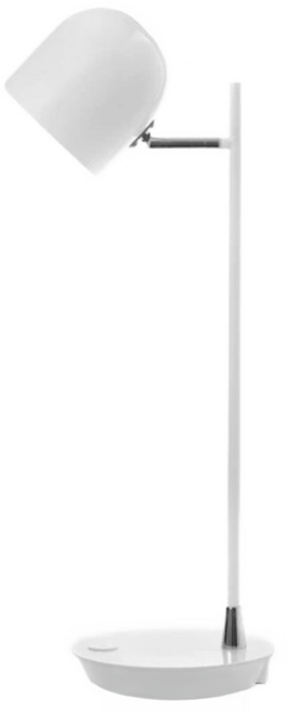 anbao 安寶 文青風充電LED護眼檯燈 3600MA充電電池 三種色溫 無極調光 雙重轉軸全方位照明, 白色