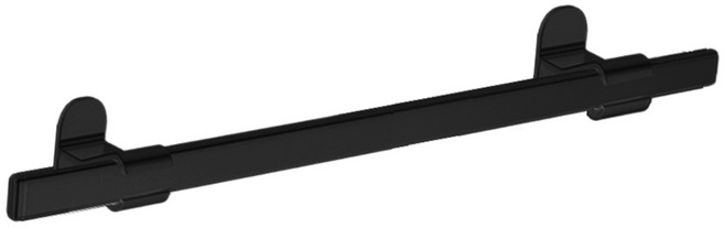 월드크린 무타공 솔리드 다용도 거치대 양측고정형, 블랙, 1개