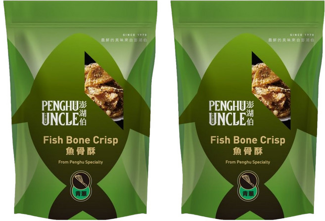 澎湖伯 魚骨酥 青蔥, 100g, 2包