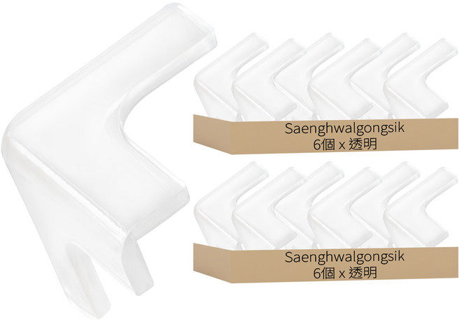 Saenghwalgongsik 邊角保護墊, 12個, 透明