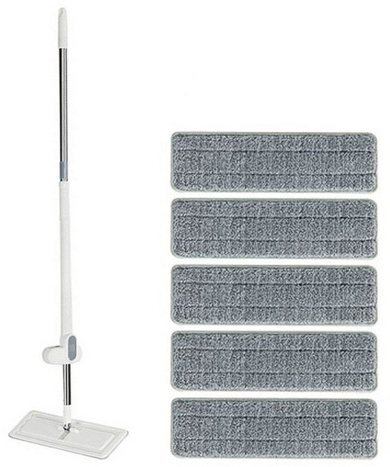 comet 平板拖把 + 超細纖維抹布 5條, 1組