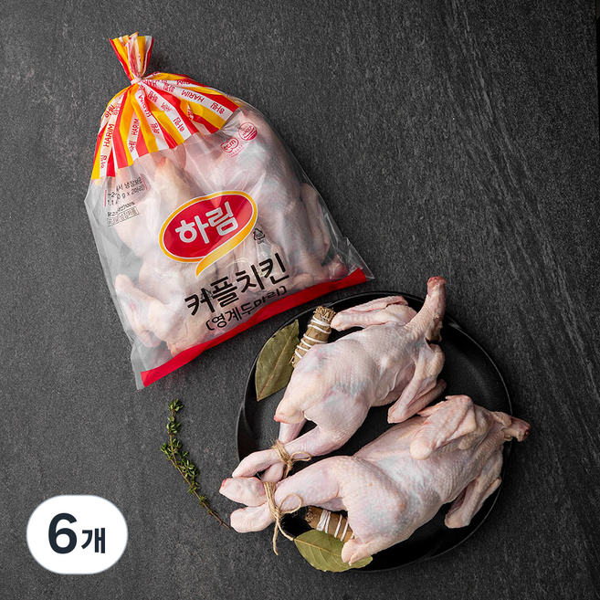 하림 커플치킨 통닭 백숙용 (냉장) 2입, 1.1kg, 6개