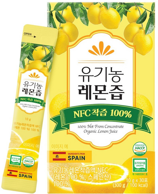 FromBIO NFC鮮榨檸檬汁隨身包 30條入, 1個, 300g