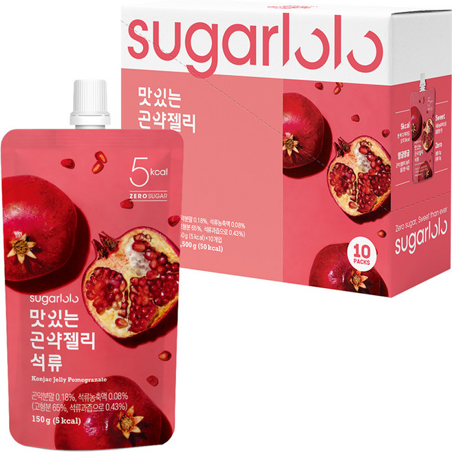 슈가로로 맛있는 곤약젤리 석류 10개입, 150g, 1개