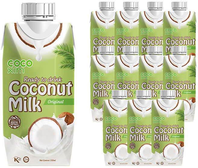 코코씸 코코넛밀크 오리지널, 330ml, 12개