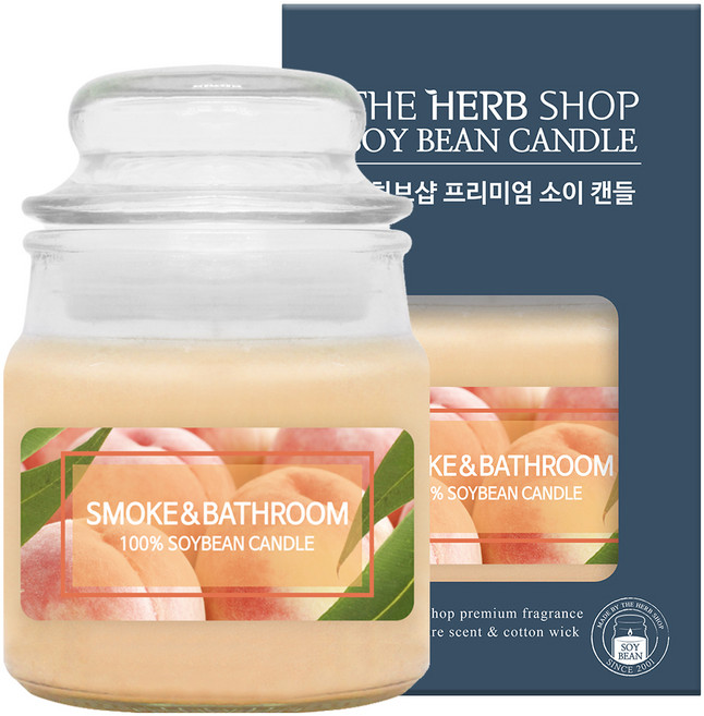 더허브샵 소이캔들, 담배냄새 화장실냄새 제거 유칼립투스향, 90g, 1개