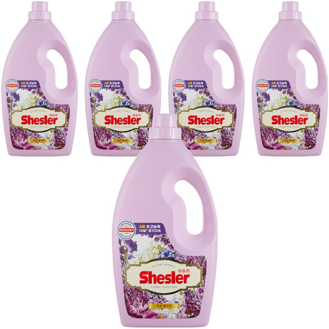 쉬슬러 보타닉 에센스 섬유유연제 퍼플 헤이지 본품, 2.1L, 5개