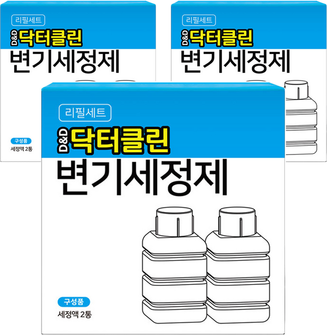 디앤디 닥터클린 리필용 변기세정액, 100ml, 6개