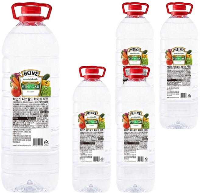 하인즈 디스틸드 화이트 식초, 3.785L, 5개