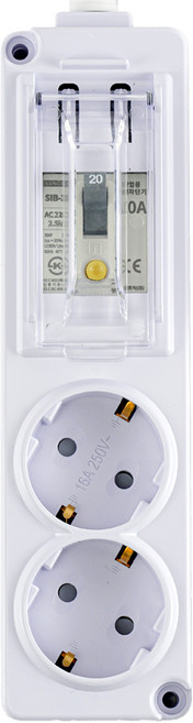 에코파워탭 국내 제조 고용량 누전차단용 멀티탭 2구, 3m, 화이트, 1개