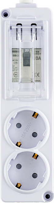 에코파워탭 국내 제조 고용량 배선차단용 멀티탭 2구, 1.5m, 혼합색상, 1개