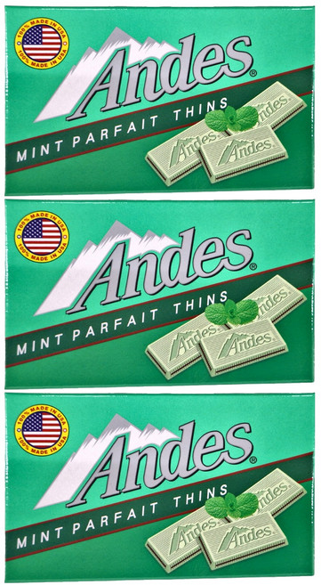 Andes 安迪士 雙薄荷可可薄片, 38g, 3盒