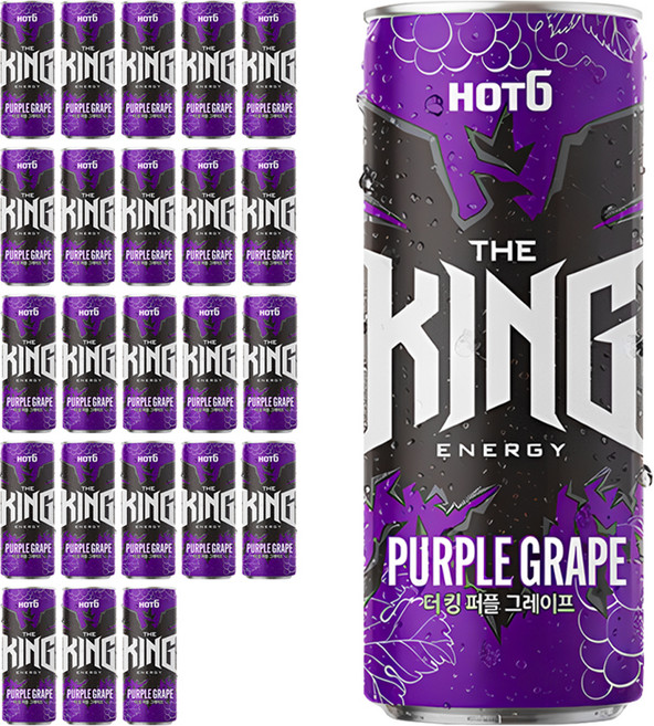 핫식스 더킹 퍼플 그레이프, 355ml, 24개
