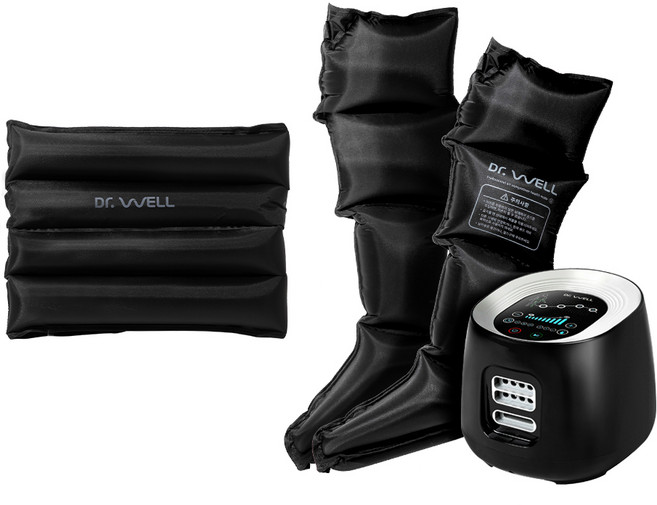 닥터웰 에어웰 공기압 다리 허리 안마 마사지기 세트, DR-5401, 혼합색상