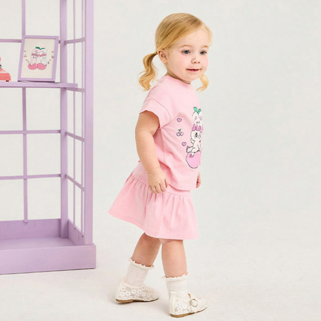 milkmilelolo 幼童 Esther Bunny Love Cherry Pop 上下裝套組