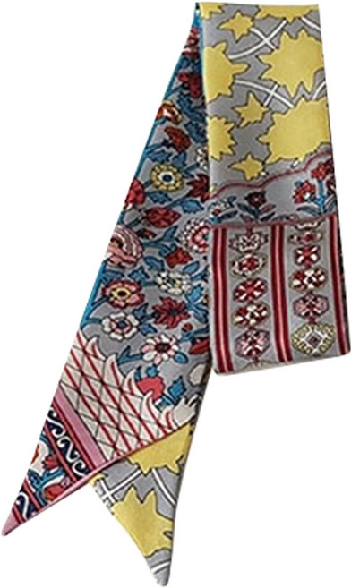 varvisu 100% 絲綢 Rotil 花卉領巾