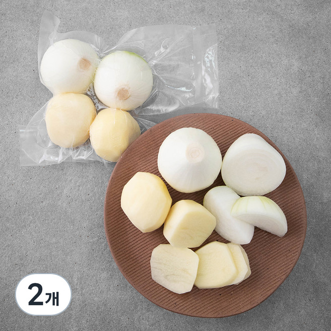 깐감자 + 깐양파, 500g, 2개