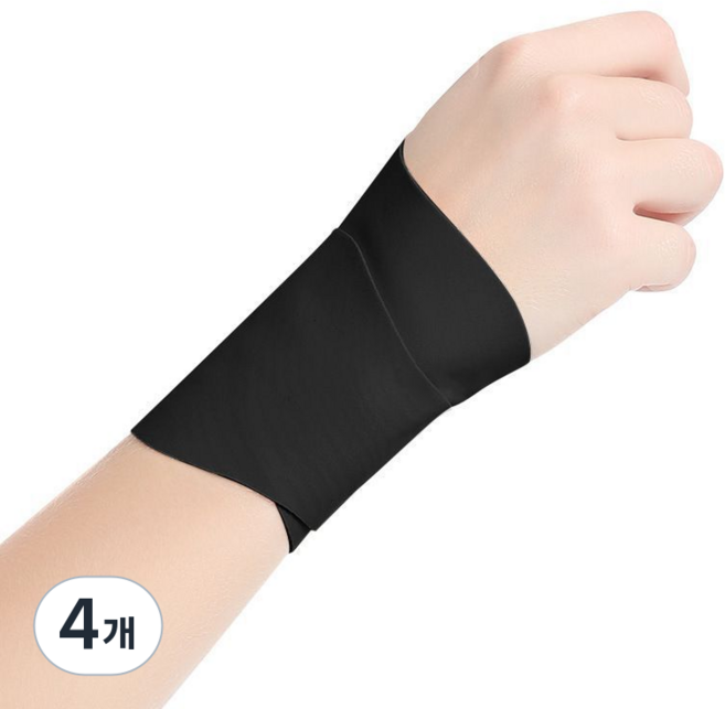 엠페니 손목 보호대, 블랙, 4개