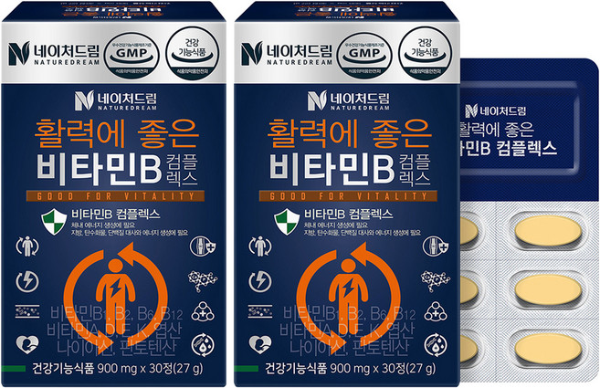 네이처드림 활력에 좋은 비타민B 컴플렉스, 30정, 2개