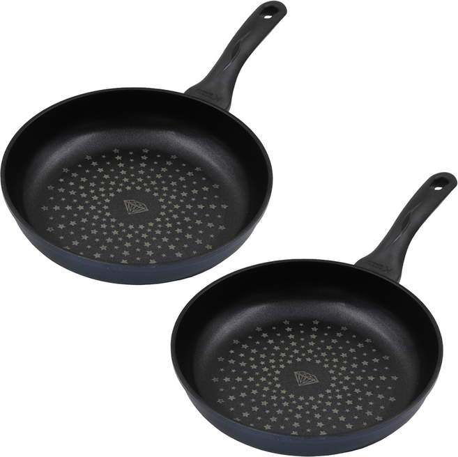키친웰 국산 셰프요리 다이아몬드 프라이팬, 26cm, 2개