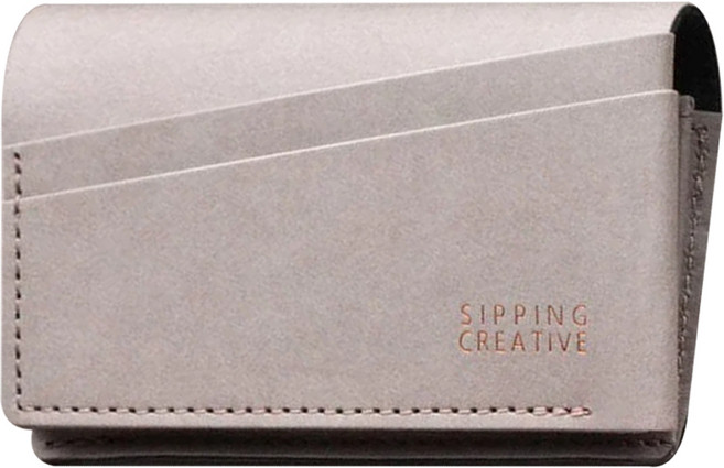 SIPPING CREATIVE 俬品創意 名片夾 淬鍊灰 紙革+毛氈材質 台灣設計製造 豐富5夾層