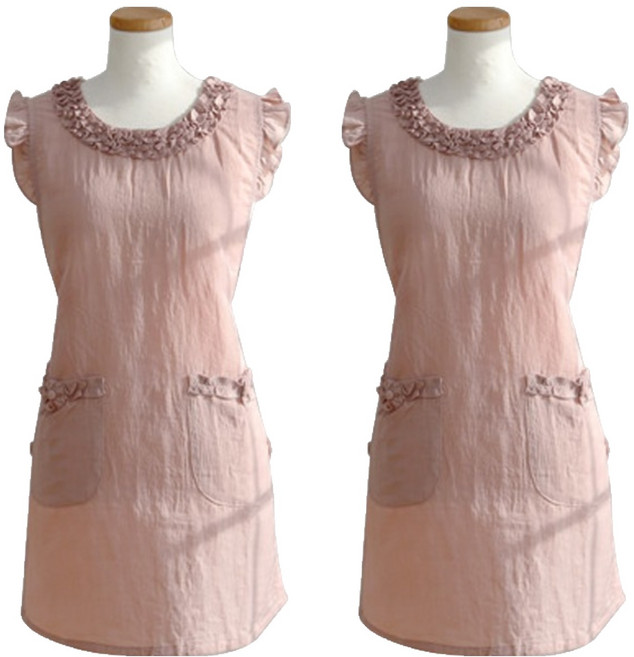 한스빌 레이스 앞치마 XL, 인디핑크, 2개