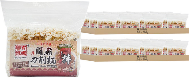 譽方媽媽 關廟刀削麵, 800g, 24包