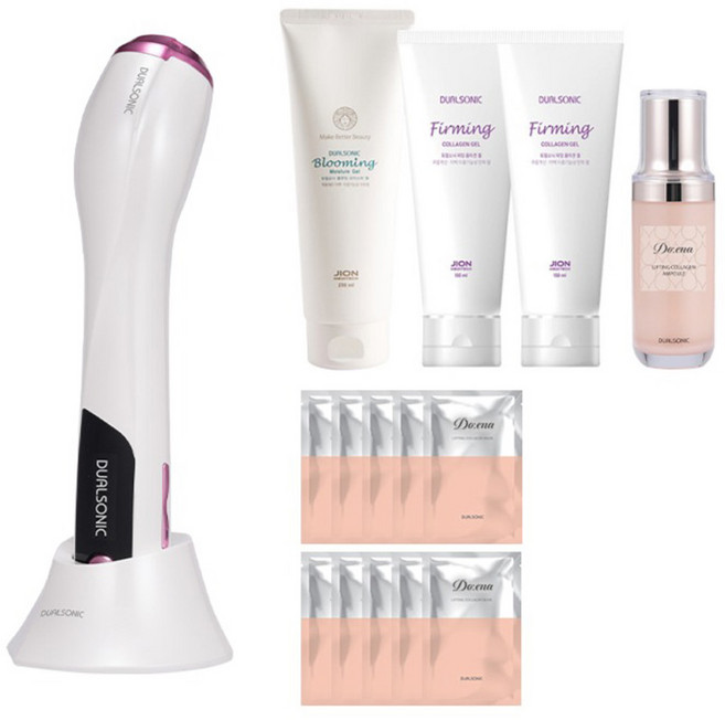 듀얼소닉 이펙트 피부관리기기 세트, JOMT-AH-51A, 화이트핑크