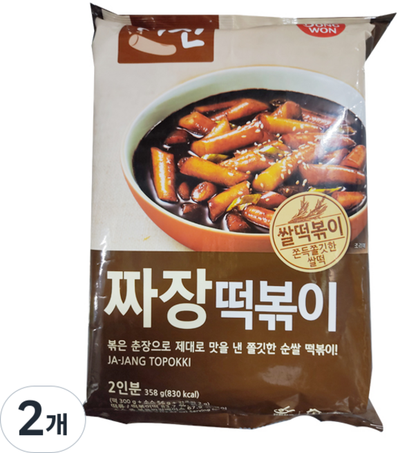 떡볶이의신 짜장 떡볶이, 358g, 2개