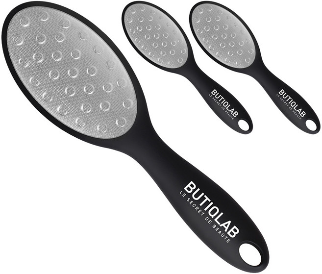 뷰티끄랩 S메탈 풋파일, 매트블랙, 3개