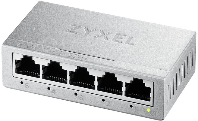 合勤 ZYXEL 5埠桌上型Gigabit 乙太網路交換器 GS-105Bv5 輕鬆擴展網路, 1個