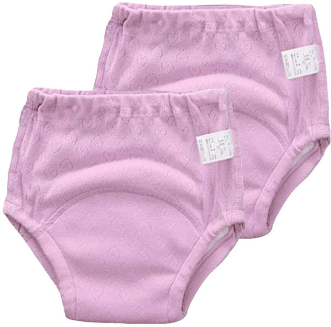 bebehome 6層紗紗布學習褲/透氣親膚尿布褲, 紫色, 2件