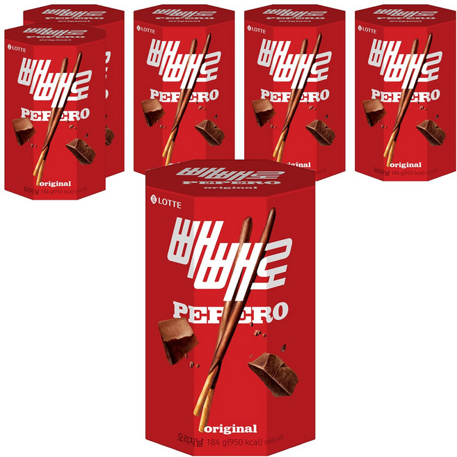 빼빼로 오리지날, 184g, 6개