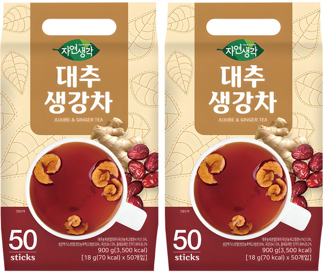 자연생각 대추 생강차, 18g, 50개입, 2개