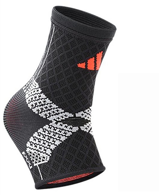 adidas 愛迪達 wucht P3 高機能 3D立體針織加強型彈性運動護踝, 黑色 + 灰色, 1個
