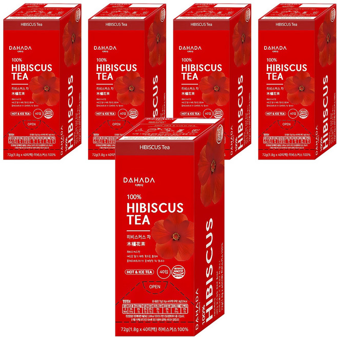다하다 히비스커스차, 1.8g, 40개입, 5개