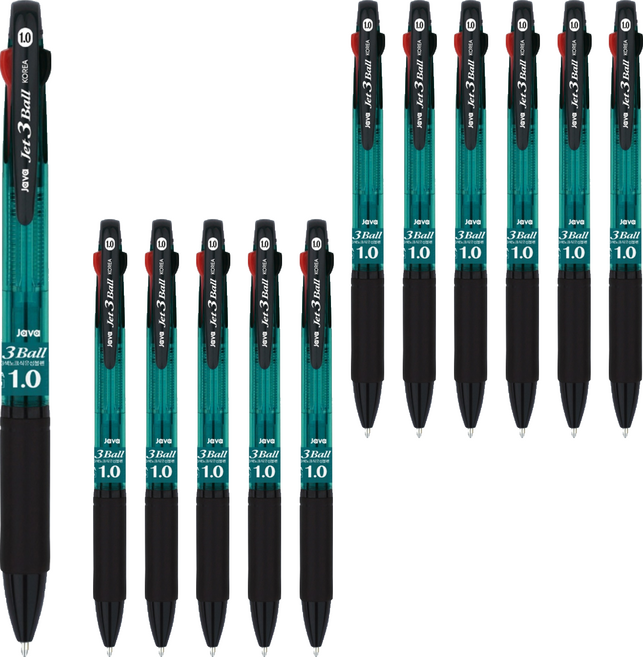 자바펜 제트3볼펜 1.0mm, 민트, 12개입
