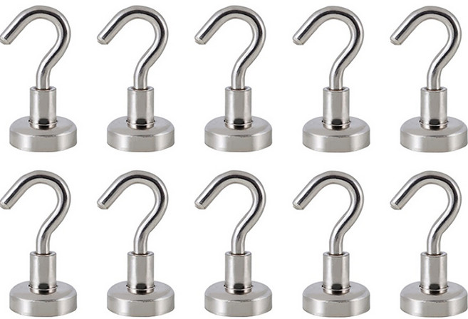 라이프란스 고릴라 초강력 자석후크 16mm, 실버, 10개