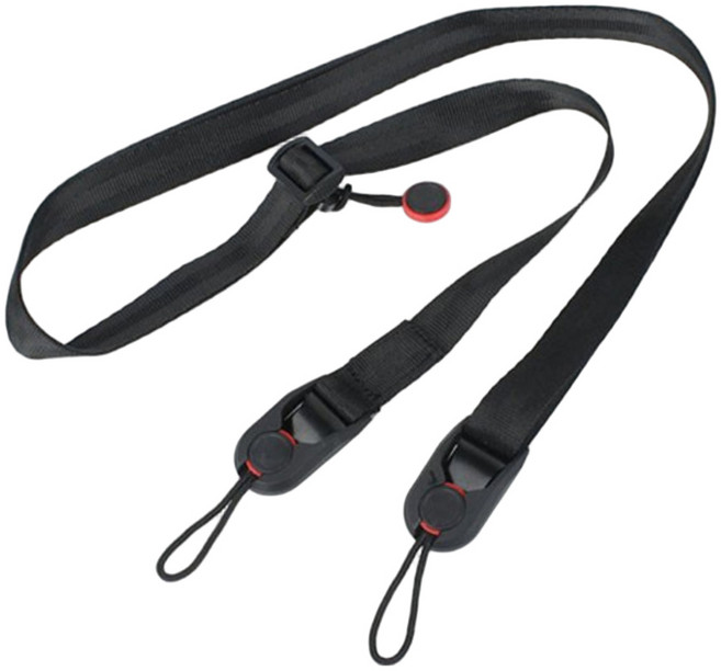 플로우코드 카메라용 조절 가능 어깨 목 손목 스트랩 블랙, 1개