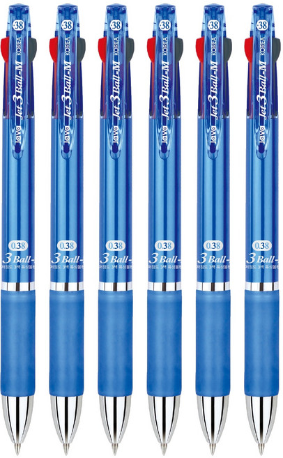 JAVAPEN Jet 3 Ball M油性圓珠筆, 藍色, 6個