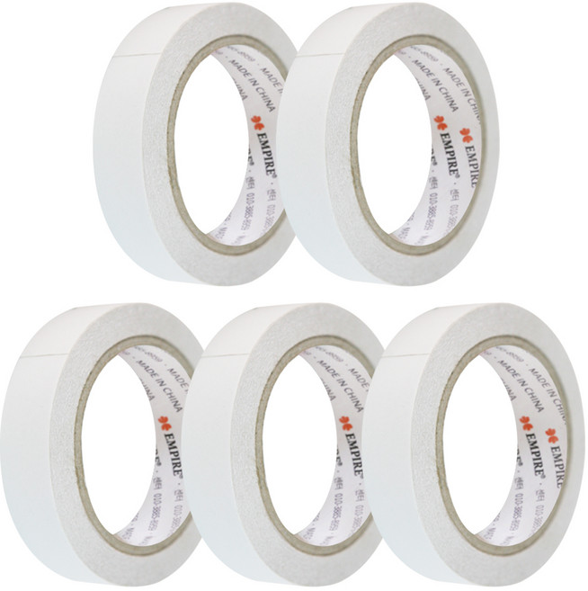 엠파이어 산업용 양면테이프 24mm x 20m, 화이트 반투명, 5개입