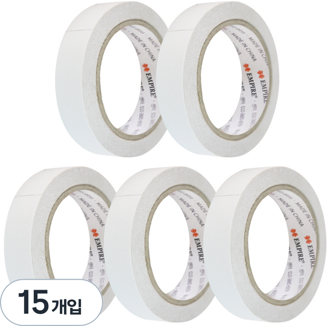 엠파이어 산업용 양면테이프 24mm x 20m, 화이트 반투명, 15개
