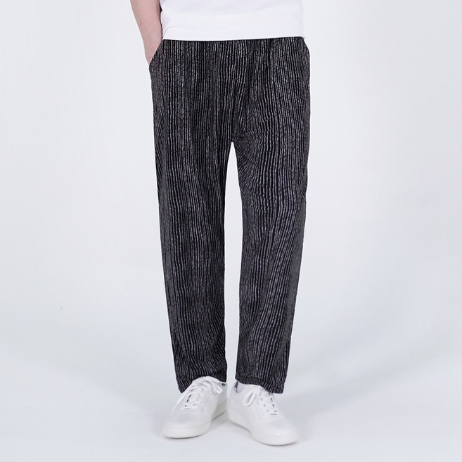 AnotherD 男士涼感鬆緊帶冰絲褲