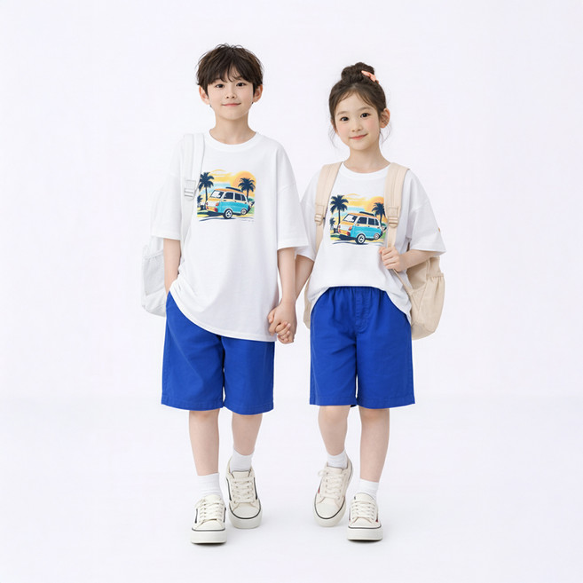 로시앤로우 주니어 아동용 와이드 베이직 여름 반바지 SK002