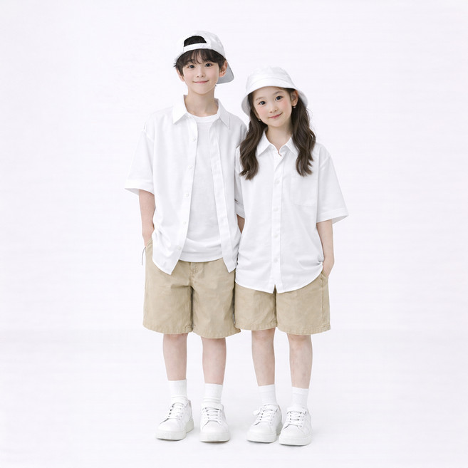 로시앤로우 주니어 아동용 와이드 베이직 여름 반바지 SK002