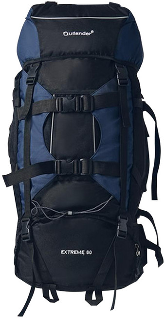 Outlander Add Edit Antony 80L 大型登山背包 + 防水罩套組, 海軍藍