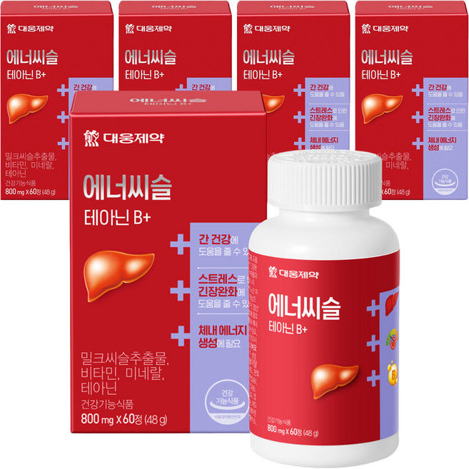 대웅제약 에너씨슬 테아닌 B+ 48g, 60정, 5개