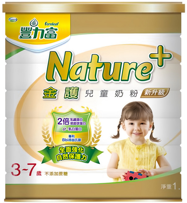 Fernleaf 豐力富 Nature+ 金護兒童奶粉 4號 3~7歲, 1.5kg, 1罐